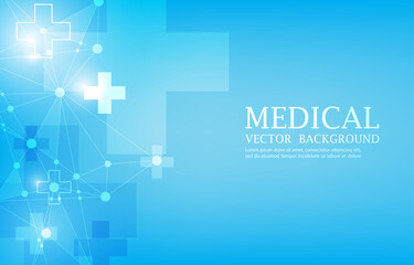 futuristic vector medical blue background