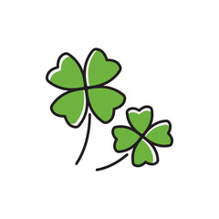 Leaf clover vector icon symbol isolated on white background
