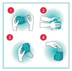 how to remove the surgical mask covid19 infographic
