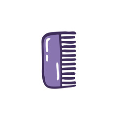 comb doodle icon, vector illustration