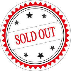 Sold out rubber stamp vector image
