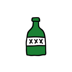 poison doodle icon, vector illustration