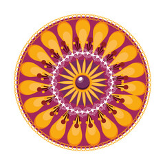ethnic mandala indu style icon