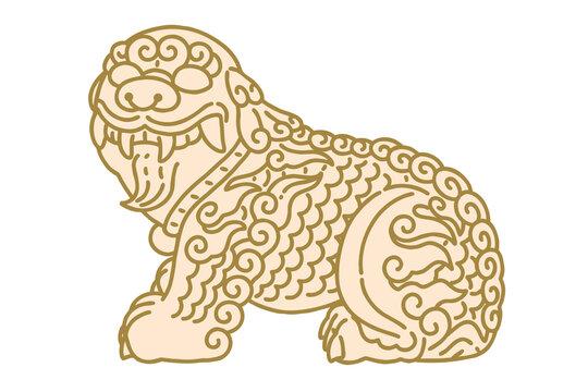 Haetae. It is an imaginary animal that judges good and evil in Korea. It is also commonly referred to as 'Foo Dog'.