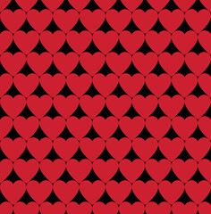 Obraz premium Love heart seamless repeat pattern background