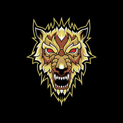 Wolf  Head Logo Illustration Vector