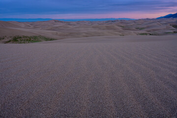 Fototapeta premium Sand Ripples and Sunrise Color