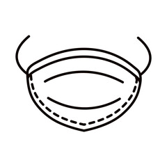 covid 19 coronavirus prevention, medical mask protection, spread outbreak pandemic line style icon