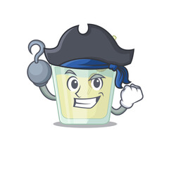 Martini cocktail cartoon design in a Pirate character with one hook hand