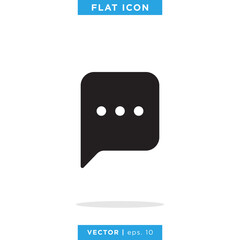 Chat icon vector design template