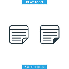 Notepad icon vector design template