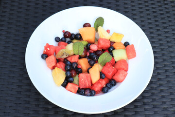 Fresh juicy fruit salad