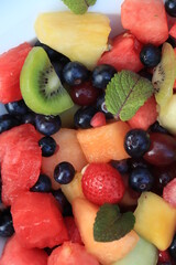 Fresh juicy fruit salad