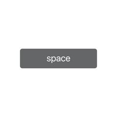 Space Input Icon Isolated On White Background. Space Button Symbol Modern Simple Vector Icon For Web Site Or Mobile App. Vector Illustration