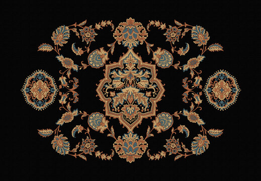 Classic paisley and fine lace pattern, Persian pattern，suitable for textile clothing and wallpaper design, invitation design