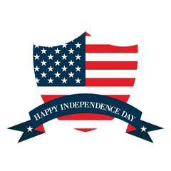 happy independence day label