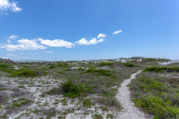 Sandy path leading to the Atlantic Ocean