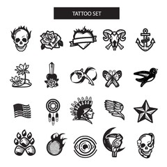 Obraz premium tattoo set