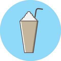 cold coffee with whip cream