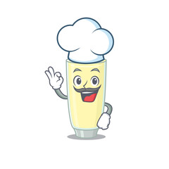 Talented screaming orgasm cocktail chef cartoon drawing wearing chef hat