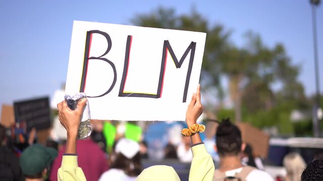 Black lives matter sign at protest