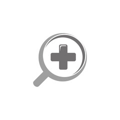 Obraz premium searching for medical treatment symbol vector