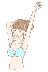 ストレッチする女性