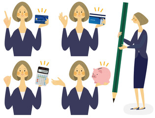 お金女性セット