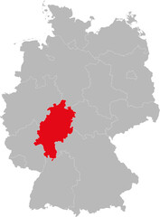 Hesse state isolated on Germany map. Business concepts and backgrounds.