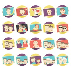 set of family photographs