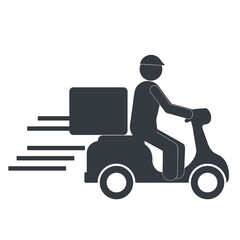 motorcycle Shipping delivery icon vector, solid logo. ESP10