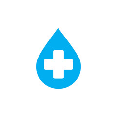 Fototapeta premium medical water icon, hydro icon vector
