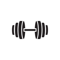 barbell icon glyph style design