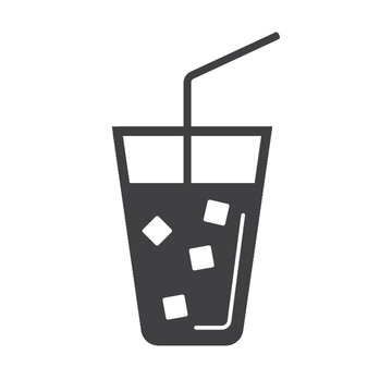 recommend clip art: glass with drink and ice cubes