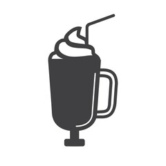 glass cup with whip cream