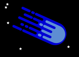 Fototapeta premium vector illustration of an meteor