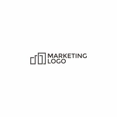Illustrated logo of an increasing bar graph that symbolizes growth suitable for companies such as financial services, financial planning, financial advisors, business consulting, digital marketing