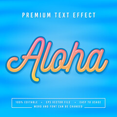 decorative aloha Font and Alphabet vector