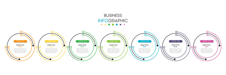 Business infographic element with options, steps, number vector template design