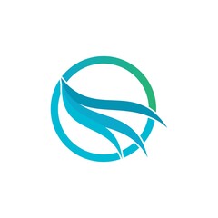 Natural Water wave Logo