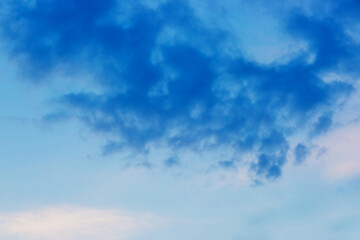 Clouds on the evening sky, summer time