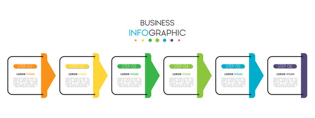 Business infographic element with options, steps, number vector template design