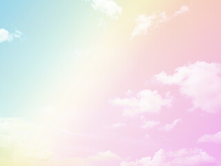 pastel sky and white clouds background