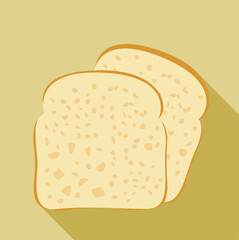 Whole wheat bread - vector illustration