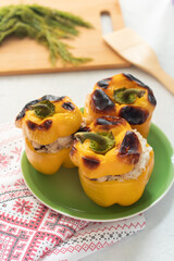 Stuffed peppers with meat and rice