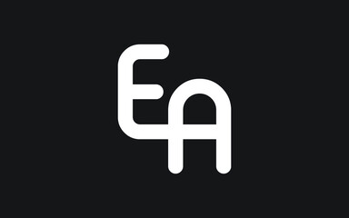 EA or AE Letter Initial Logo Design, Vector Template