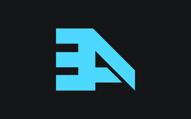 Fototapeta na wymiar EA or AE Letter Initial Logo Design, Vector Template