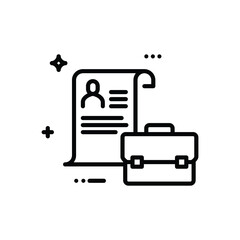 Summary and portfolio, Job interview, Employee Portfolio, Portfolio and Document vector icon on a white background