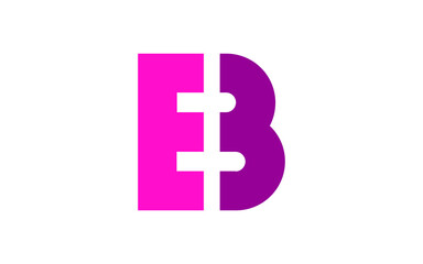 EB or BE Letter Initial Logo Design, Vector Template