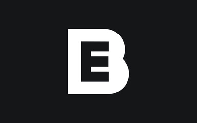 EB or BE Letter Initial Logo Design, Vector Template